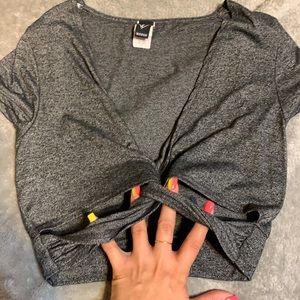 Grey crop top